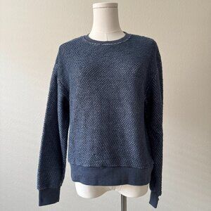 Marine Layer Birdseye Knit Pullover - Blue